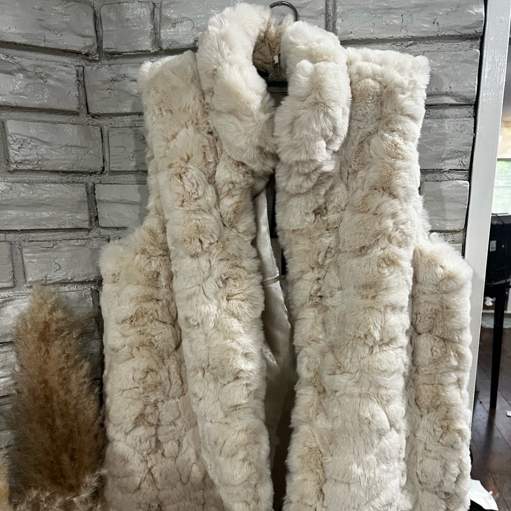 Rachel Zoe faux fur vest